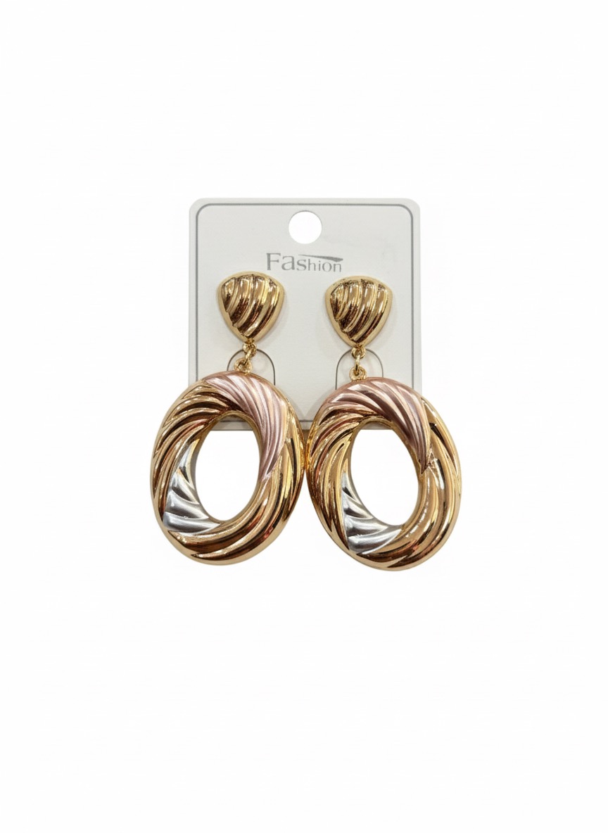Aura Oval Drop Earrings