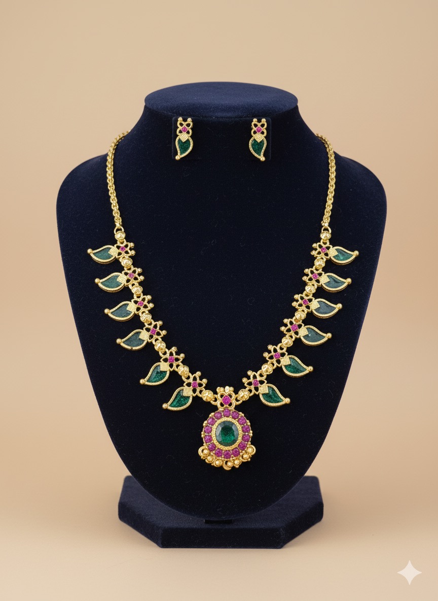 South Indian Traditional Necklace that appears to be a variation of a Palakka Mala