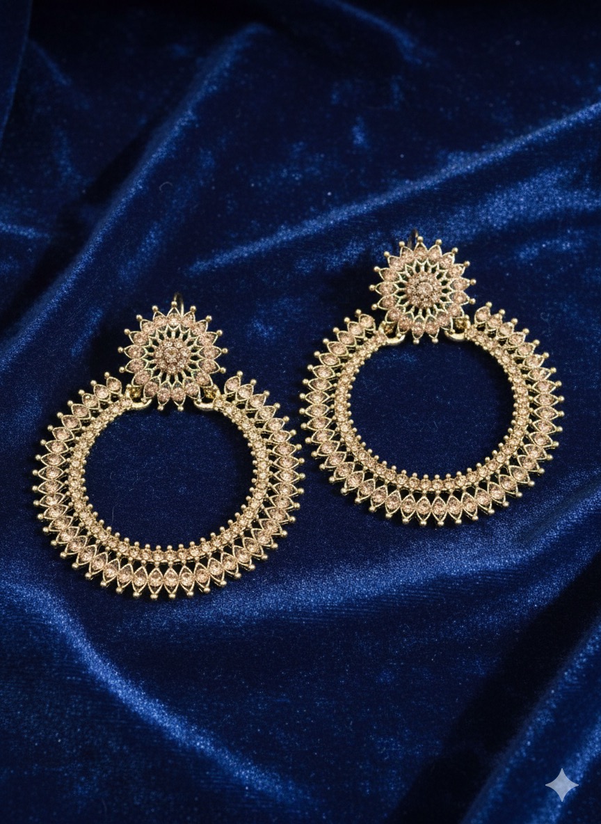 Temple-Style Chandbali Earrings